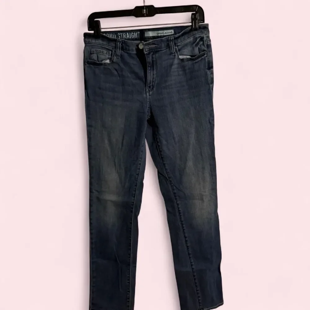 DKNY Jeans Womens 8 Blue Soho Straight Denim Pants